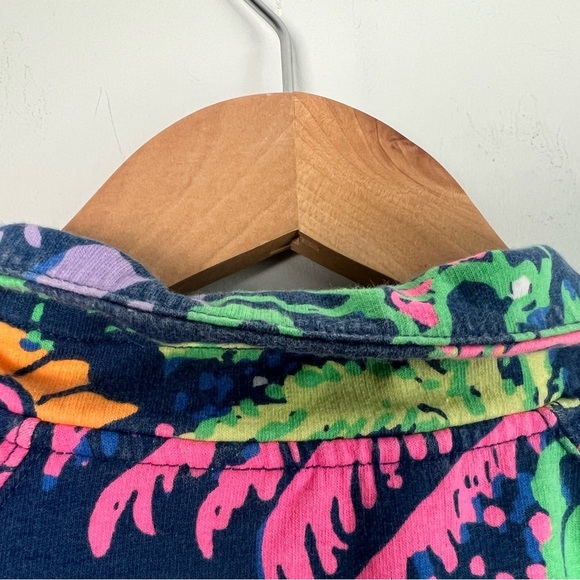 Lilly Pulitzer Women's Size XS Indigo All A Glow Skipper Popover Half Zip Top - Picture 7 of 9
